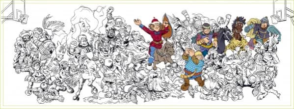 Kolorowanka bitwa pod Grunwaldem - edukacyjna zabawa dla dzieci