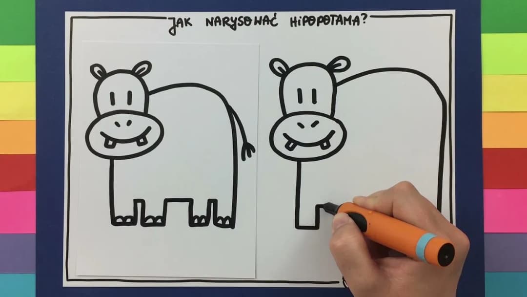 Jak narysować hipopotama w prosty sposób - krok po kroku i porady